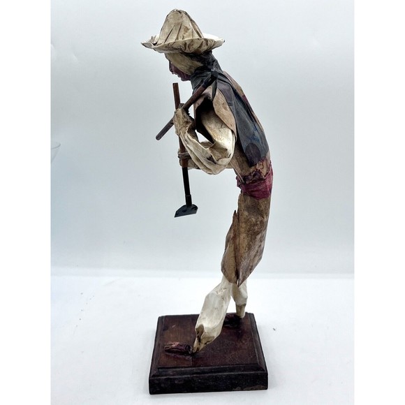 Vintage Set Of 2 Papier-Mâché Paper Mexican Men Dolls 12" ea. Handmade In Mexico - Picture 4 of 13